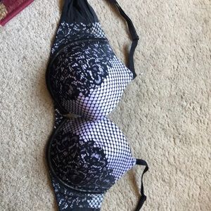 Black and white push up bra